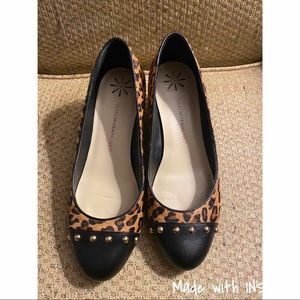 Isaac Mizrahi Leopard Pumps with Stud Detail Sz 9